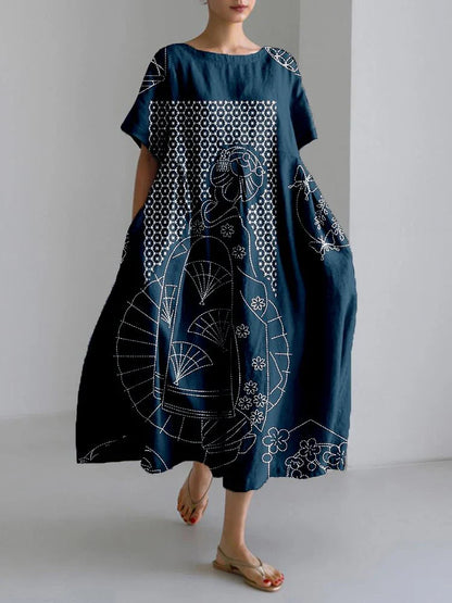 NERIS – ARTISTIEKE PRINT MAXI JURK