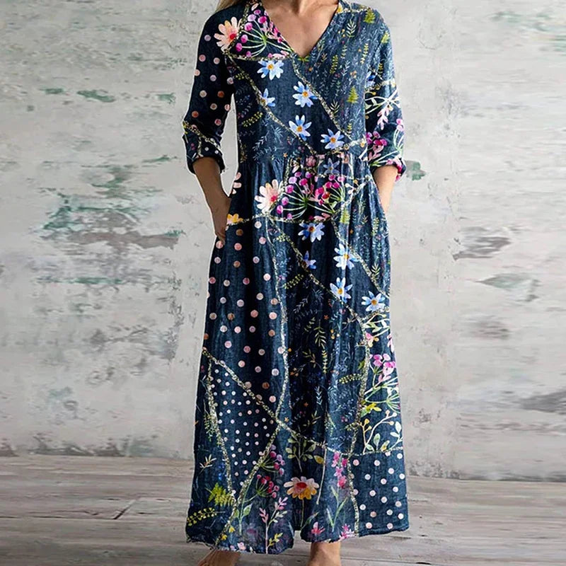 Aisling™ - Elegante Zomerjurk van Hoge Kwaliteit met Bloemenpatroon