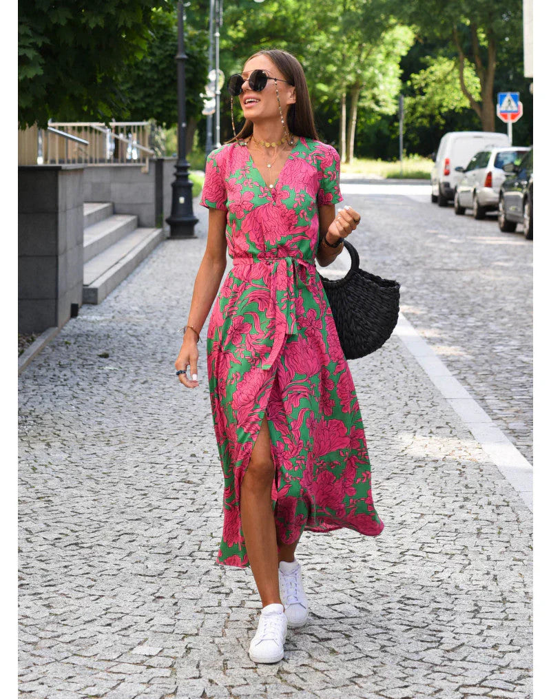 Suzanne - Elegante V-Hals Jurk