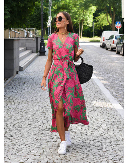 Suzanne - Elegante V-Hals Jurk