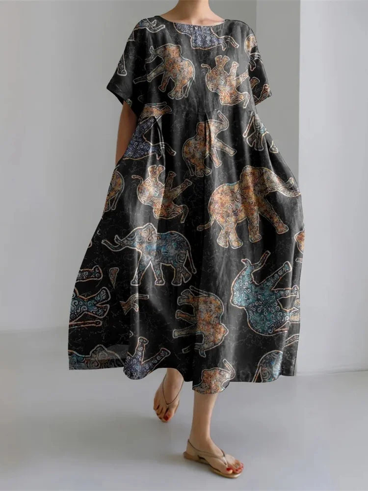 LEERA – ALL OVER PRINT LOSSE JURK