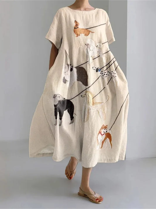 LEERA – ALL OVER PRINT LOSSE JURK