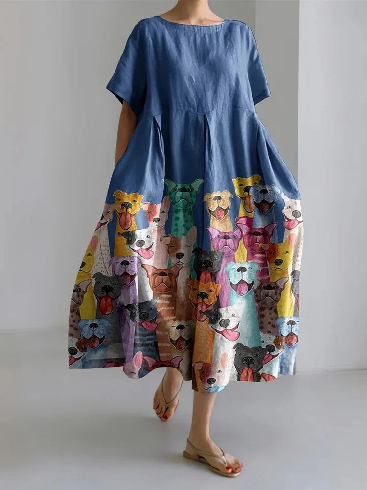 LEERA – ALL OVER PRINT LOSSE JURK