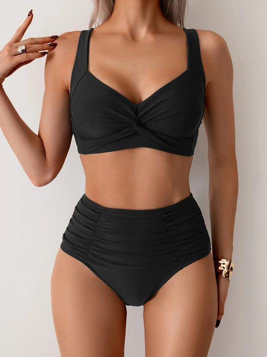 Nicoletta - Bandeau Bikini van Gekreukt Materiaal