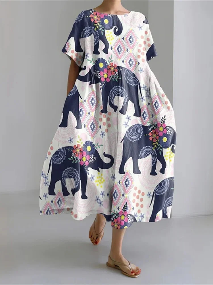 LEERA – ALL OVER PRINT LOSSE JURK