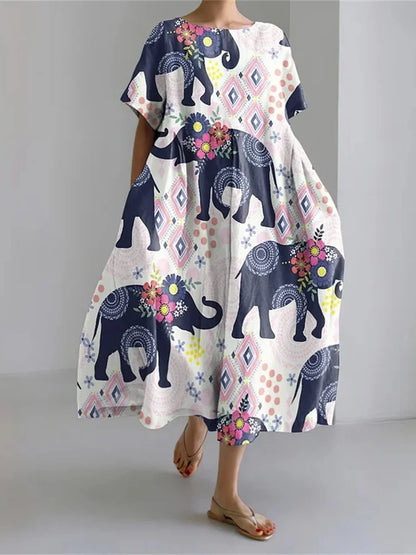 LEERA – ALL OVER PRINT LOSSE JURK