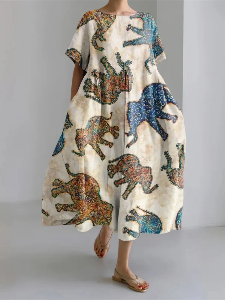 LEERA – ALL OVER PRINT LOSSE JURK