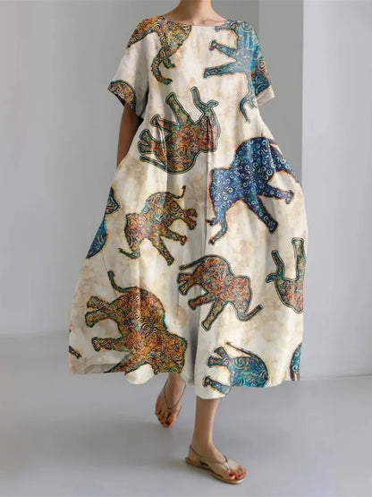 LEERA – ALL OVER PRINT LOSSE JURK