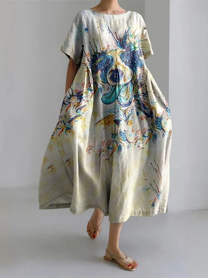 LEERA – ALL OVER PRINT LOSSE JURK