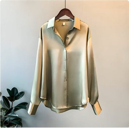 Margot - Stijlvolle Satijnen Blouse