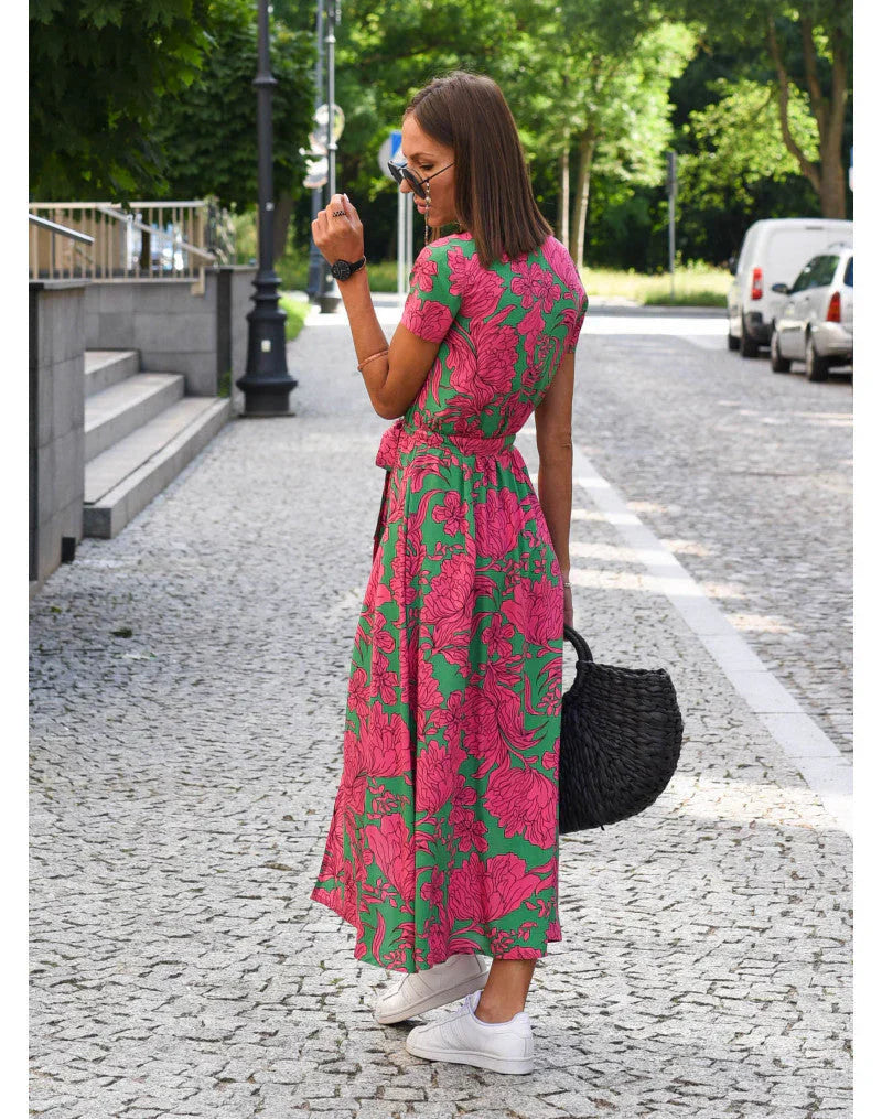 Suzanne - Elegante V-Hals Jurk