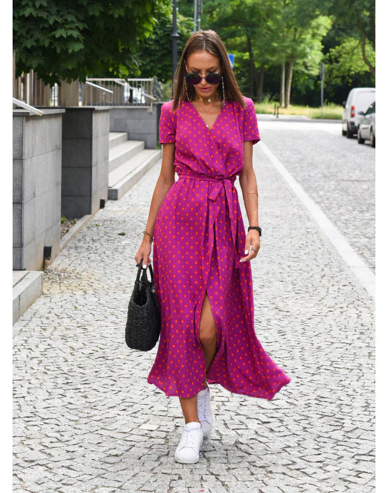Suzanne - Elegante V-Hals Jurk