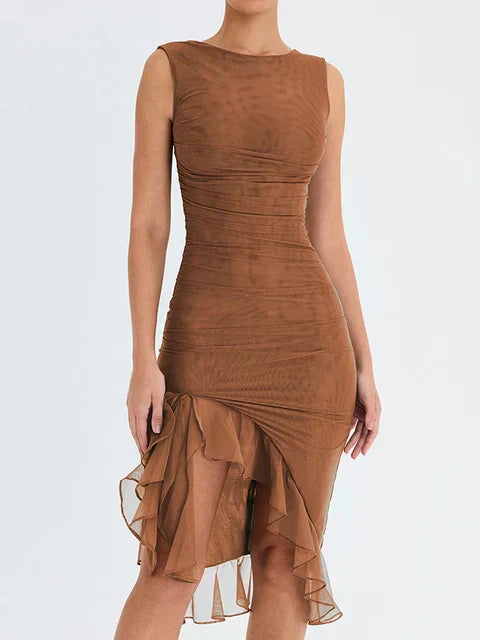 Nancy - Elegante Lente Midi Jurk