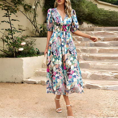 Jenny - Elegante Lente Midi Jurk