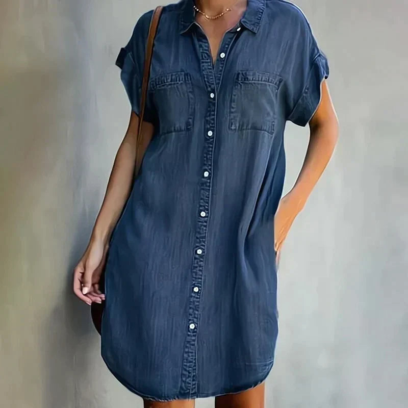 Aubree - Stijlvolle Denim Jurk