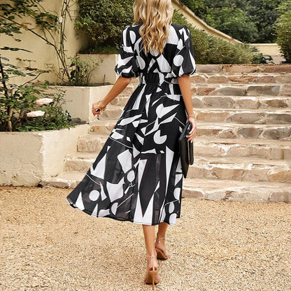 Shara - Elegante Geometrische Midi