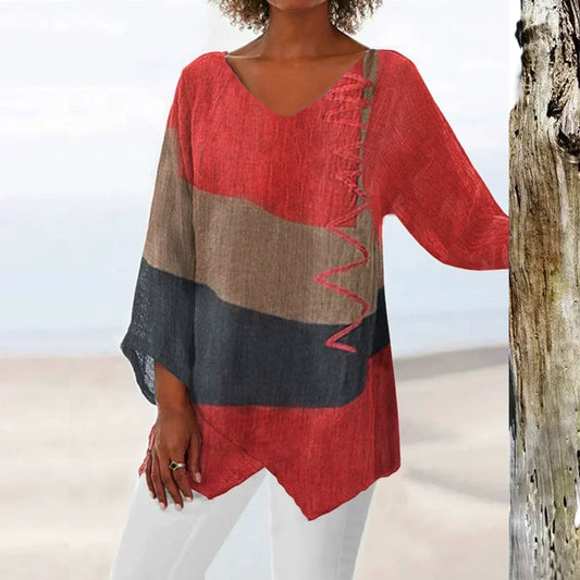Helene - Flatterende V-Hals Top