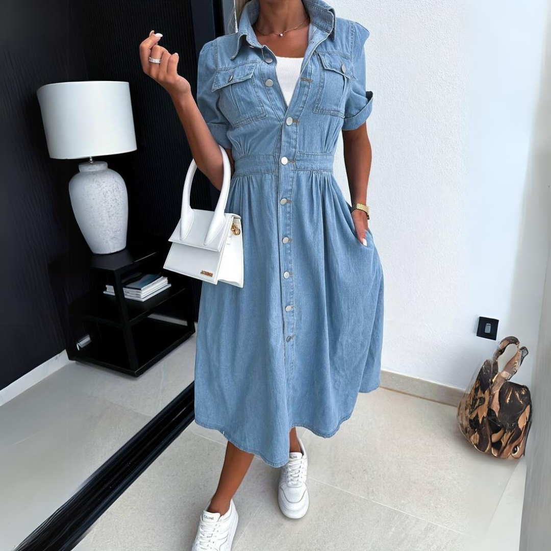 Celine - Tijdloze Denim Jurk