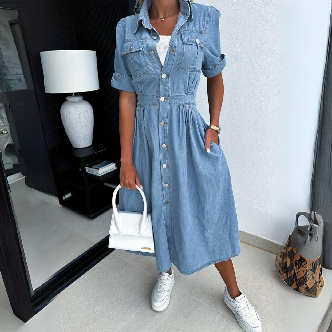 Celine - Tijdloze Denim Jurk
