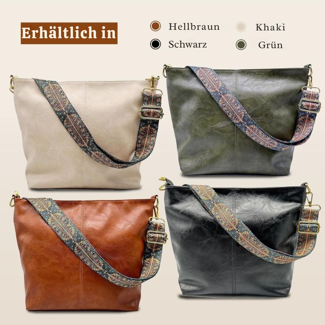 Greta - Tijdloze Leren Schoudertas