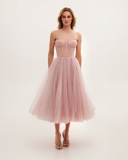 Judith - Elegante Strapless Zomerjurk