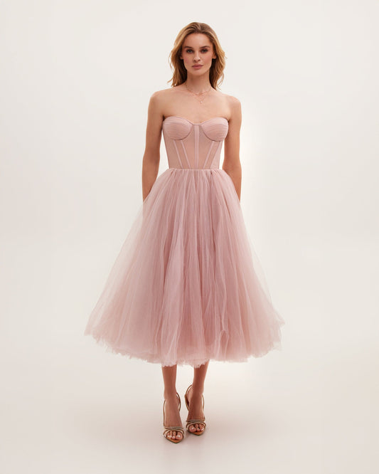 Judith - Elegante Strapless Zomerjurk