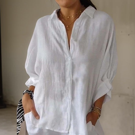 Linda - Elegant Linen Blouse