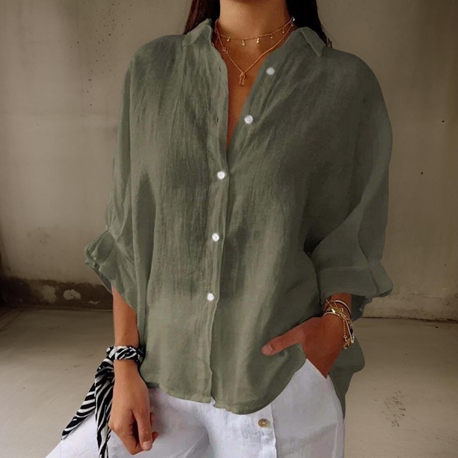 Linda - Elegant Linen Blouse