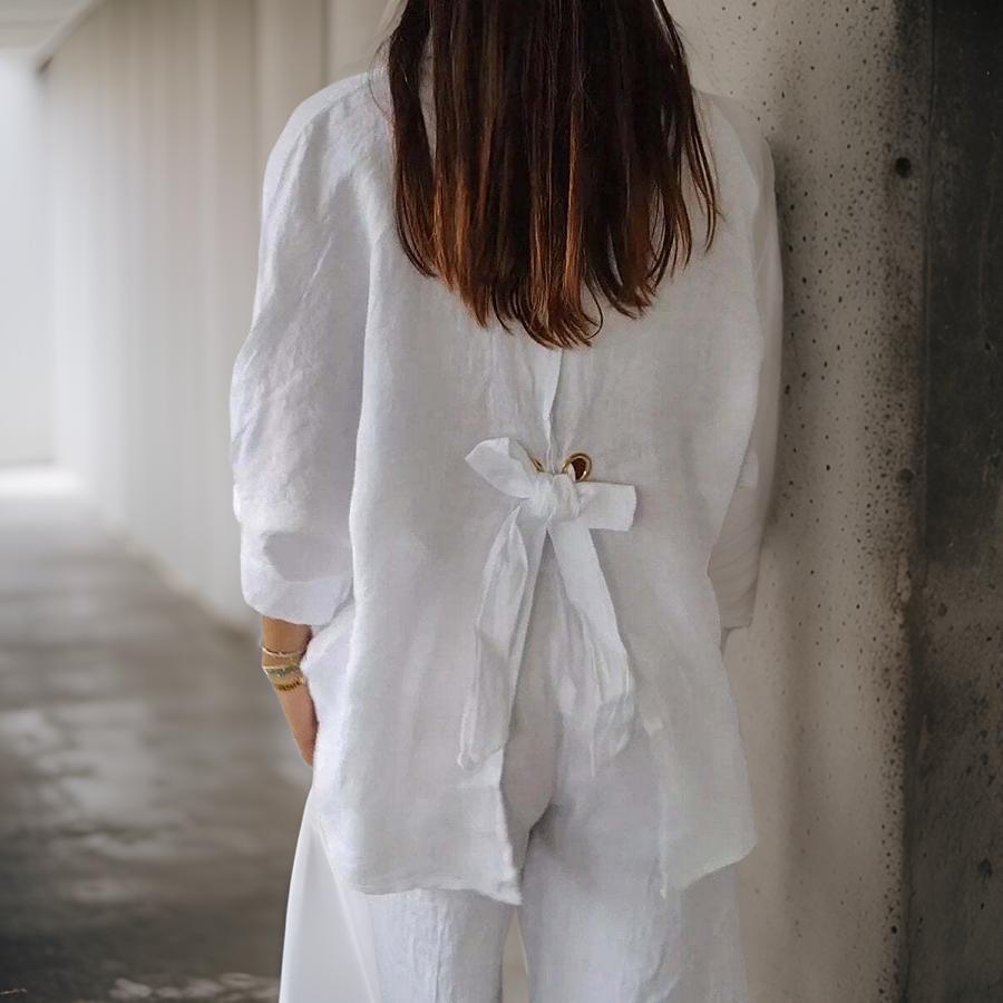 Linda - Elegant Linen Blouse