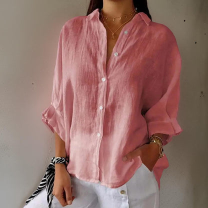 Linda - Elegant Linen Blouse