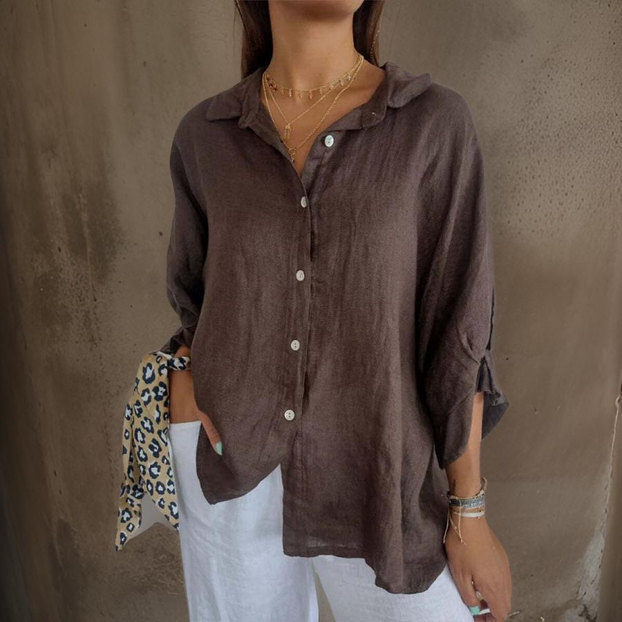 Linda - Elegant Linen Blouse
