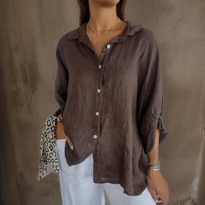 Linda - Elegant Linen Blouse