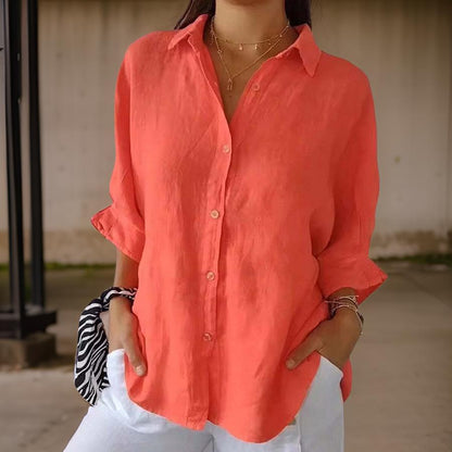 Linda - Elegant Linen Blouse