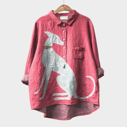 Palmira – Hondenthema blouse dagelijks