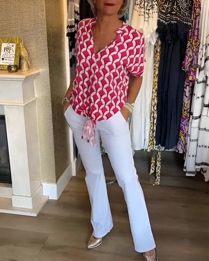 Elena - Casual Gedrukte Blouse