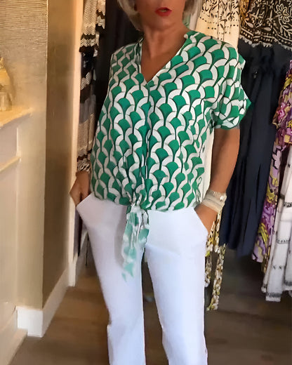 Elena - Casual Gedrukte Blouse