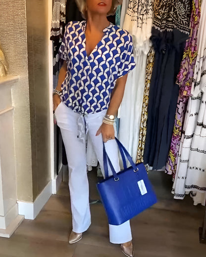 Elena - Casual Gedrukte Blouse