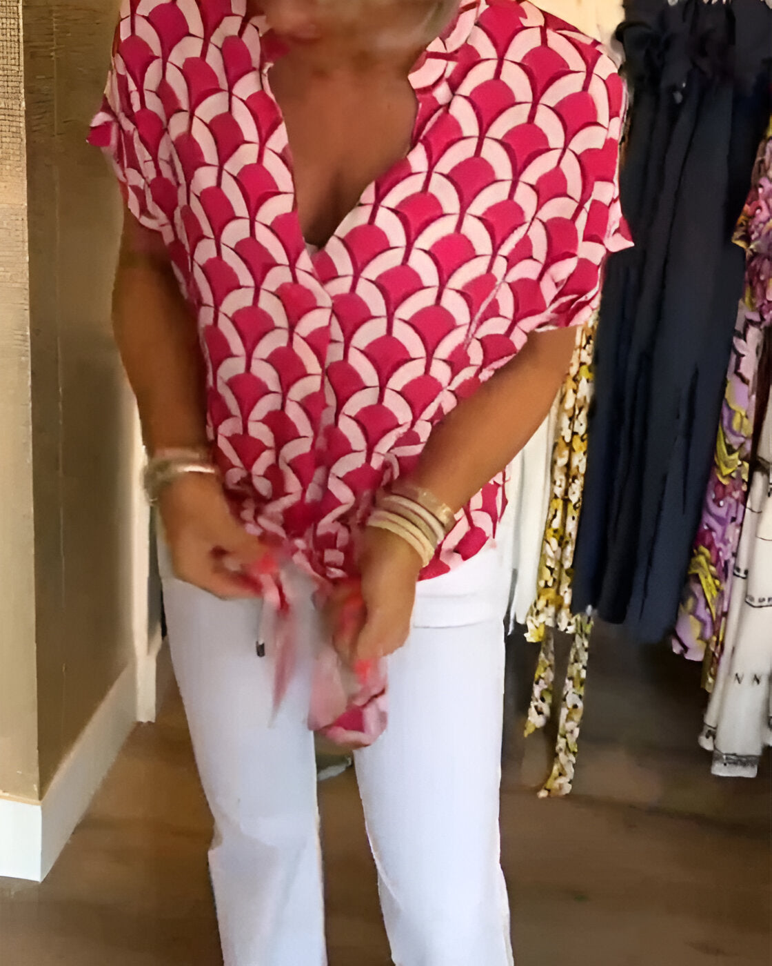 Elena - Casual Gedrukte Blouse